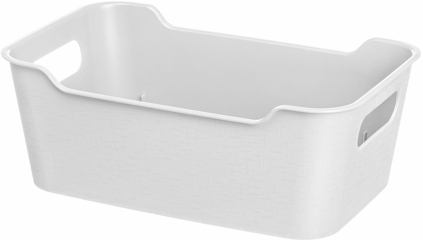 Корзинка для хранения Homver Mango 41л 29х18х105см белый ПП