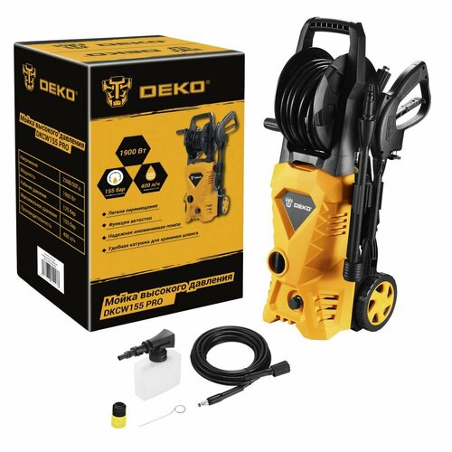Мойка высокого давления DEKO DKCW155 PRO, 083-2026 желтый