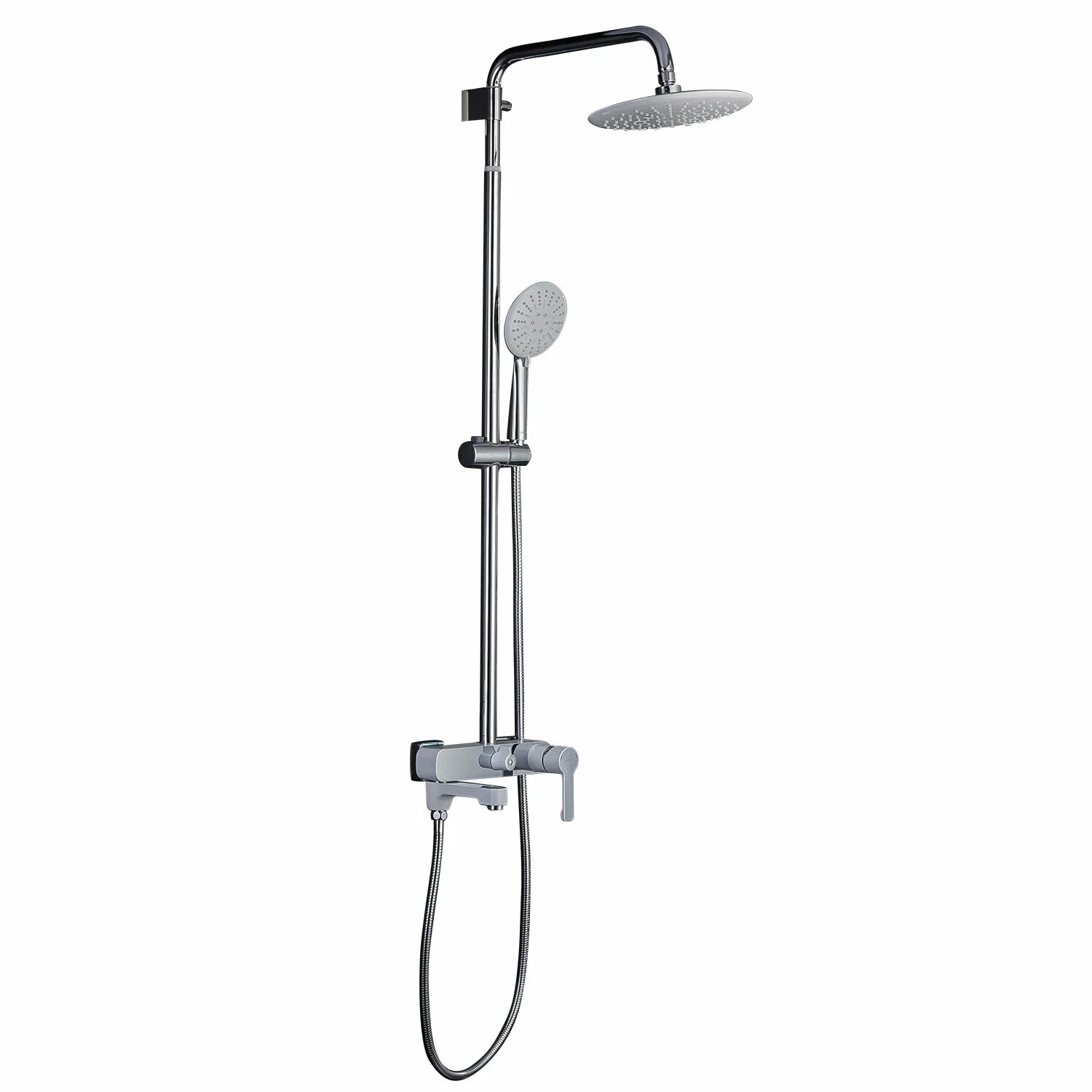 Душевая система Gappo Tomahawk G2402-8, 120 см, латунь, серебристый