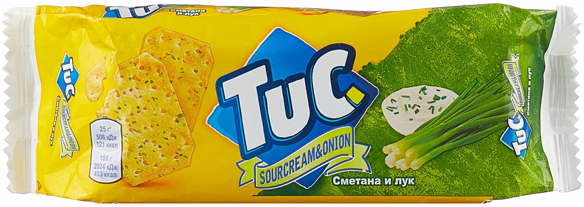 Крекеры TUC со вкусом сметаны и лука, без ГМО, 100 граммов, 1 упак.