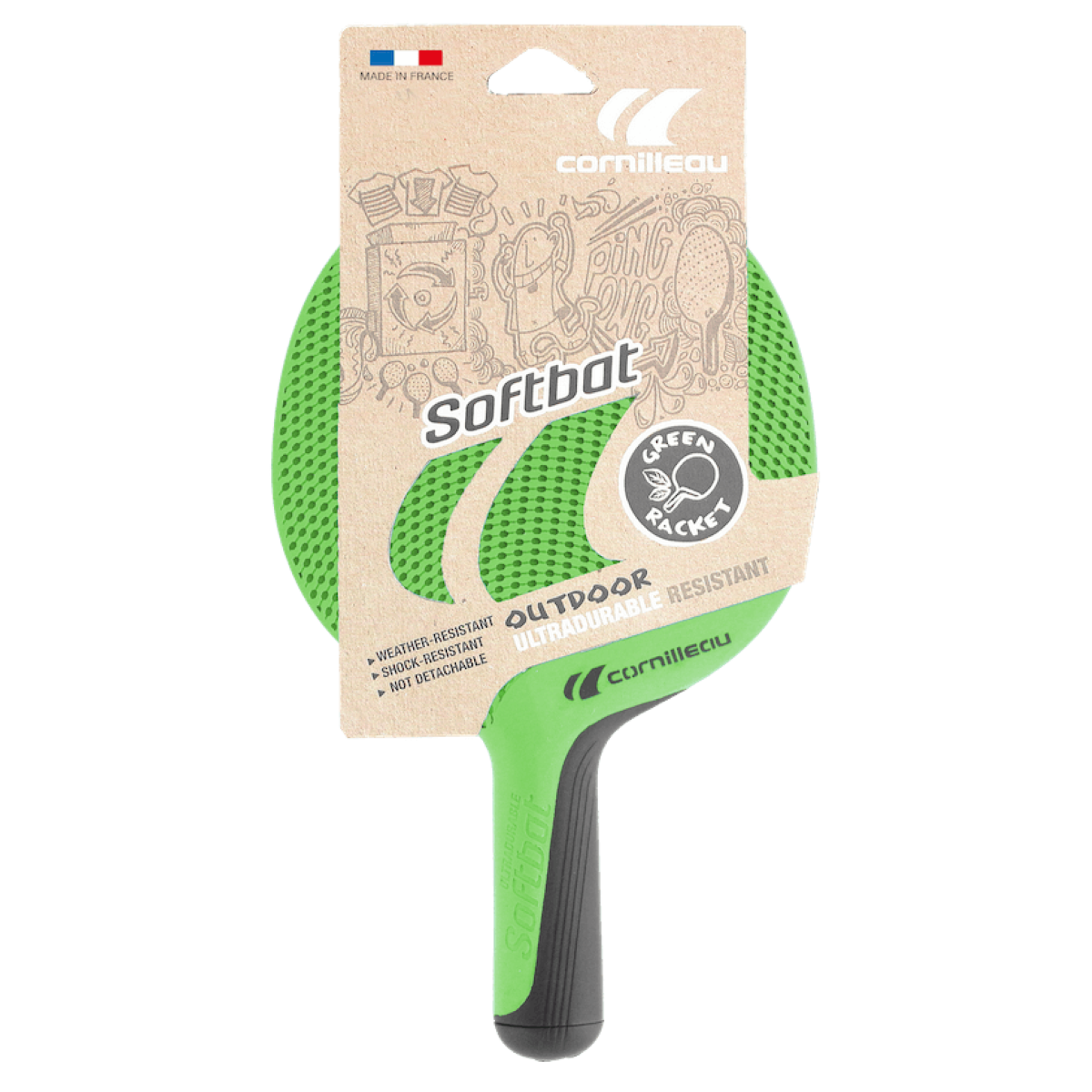 Ракетка для настольного тенниса CORNILLEAU Softbat Green всепогодная