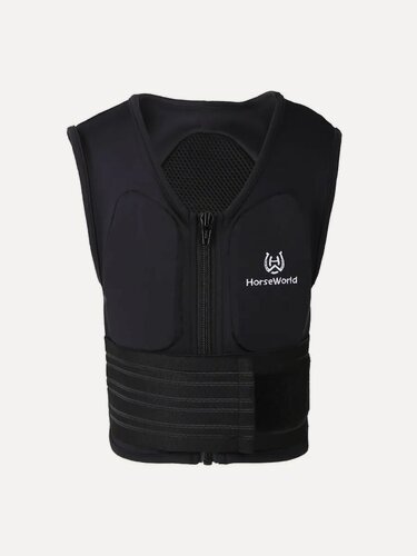 Изображение товара Жилет для верховой езды, между родителями и детьми, эластичная сетка, глубокий черный цвет