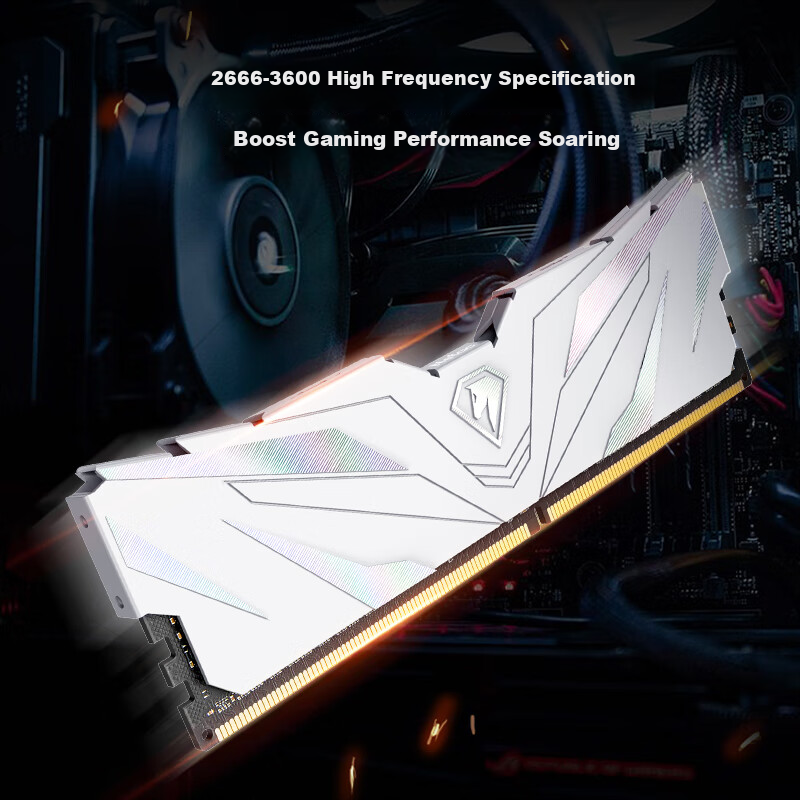 Netac 16GB DDR4 3200 Desktop Memory Module Yeying II Series Gaming Vest - Selected Granules (C16) White