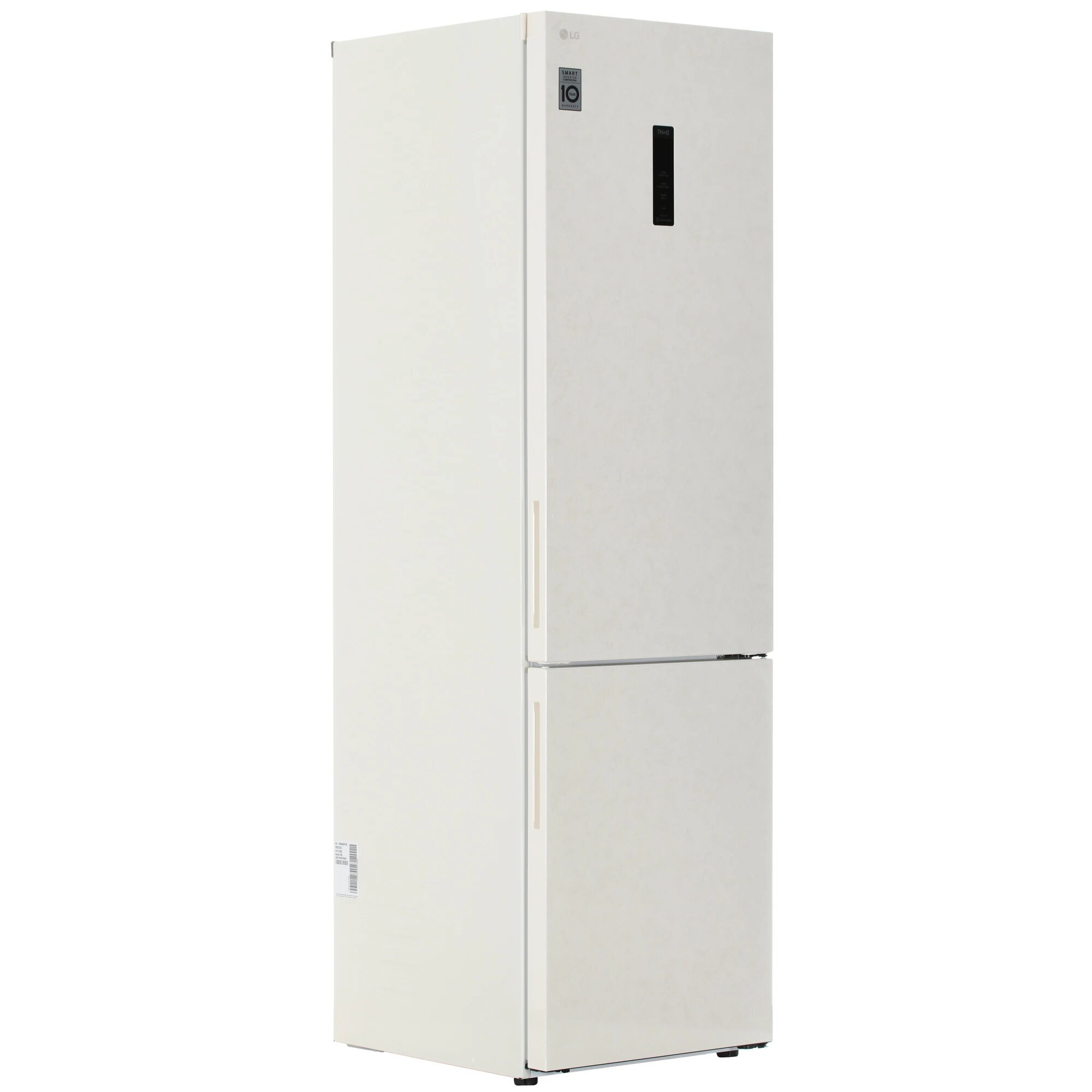 Холодильник с морозильником LG GC-B509AEPW бежевый, размораживание - No Frost