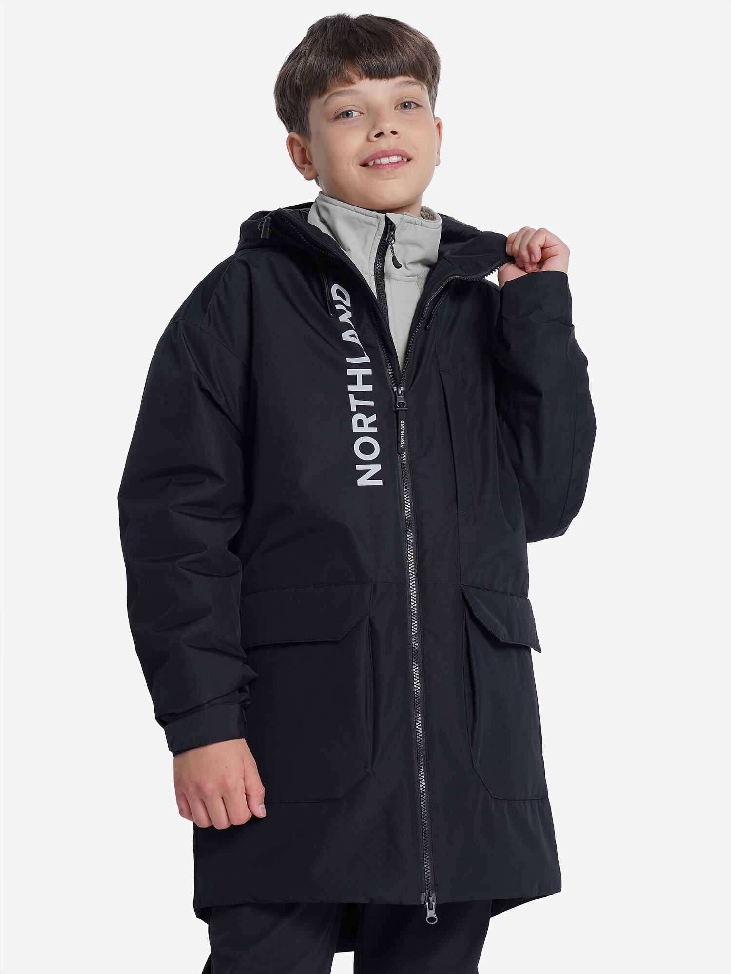 Куртка Northland Professional Travel Boys' Fleece Lined Jacket, размер 158/164, черный