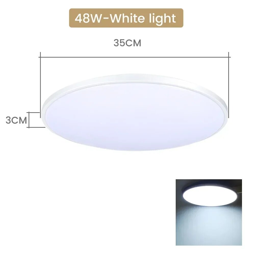 MIJIA 3 см ультратонкий светодиодный потолочный светильник 220В 48W silver Белый