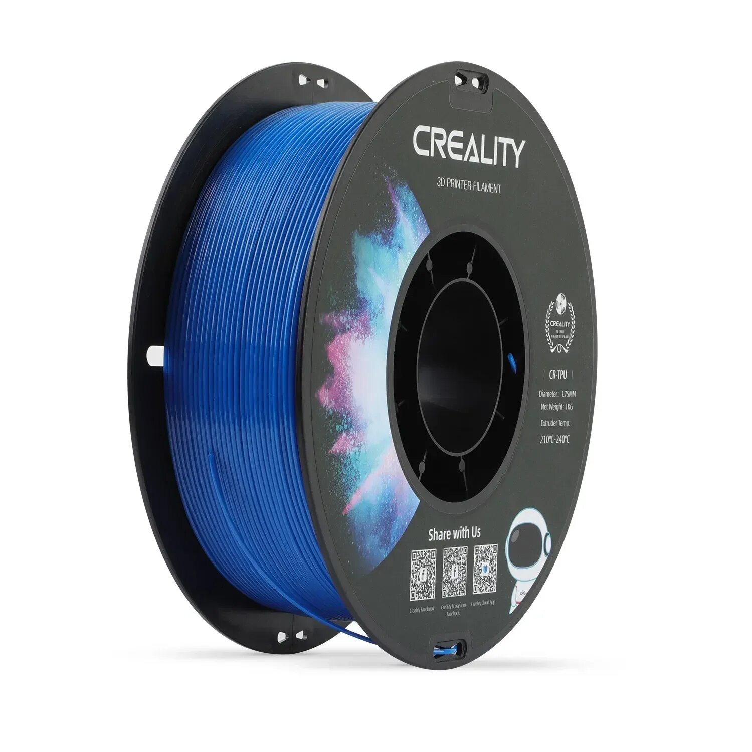 Creality CR-TPU нить для 3D-печати черная 175 мм 1 кг Синий