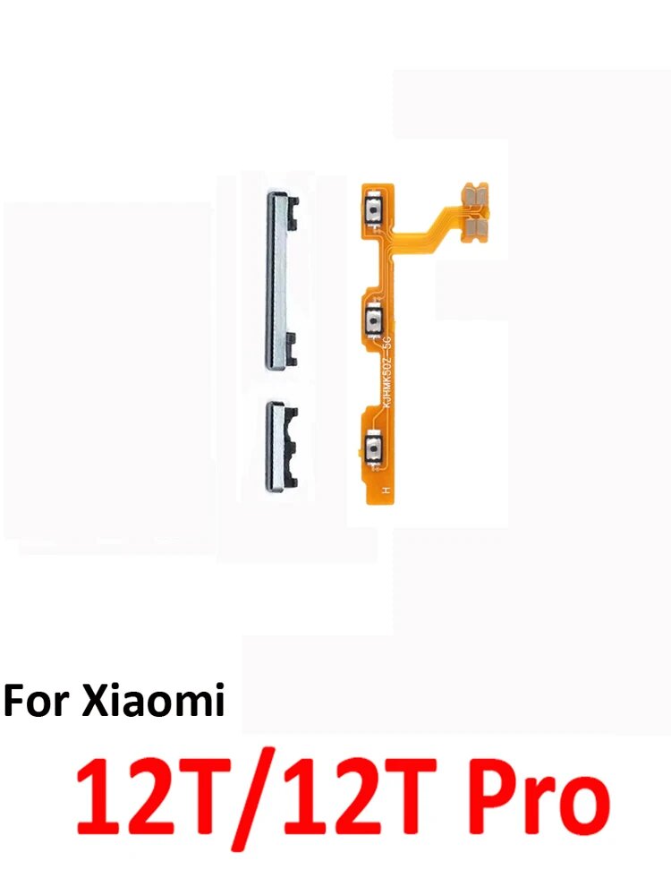 Кнопка регулировки громкости телефона для Xiaomi MI 12T Pro новая клавиша вверх и вниз внутренний гибкий кабель запасная часть для Xiaomi 12T Silver Flex Cable