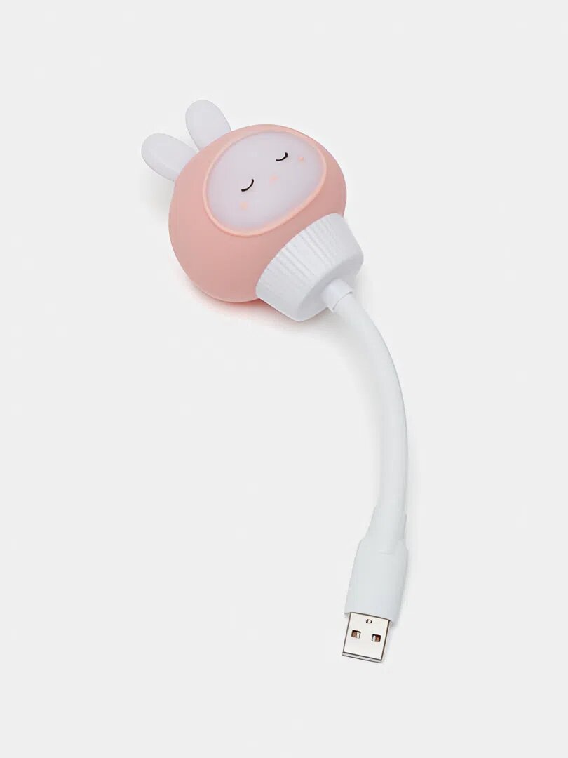 Подсветка для клавиатуры "Зайчик" LED USB, бело-розовый, 6.8 * 6 * 19 см