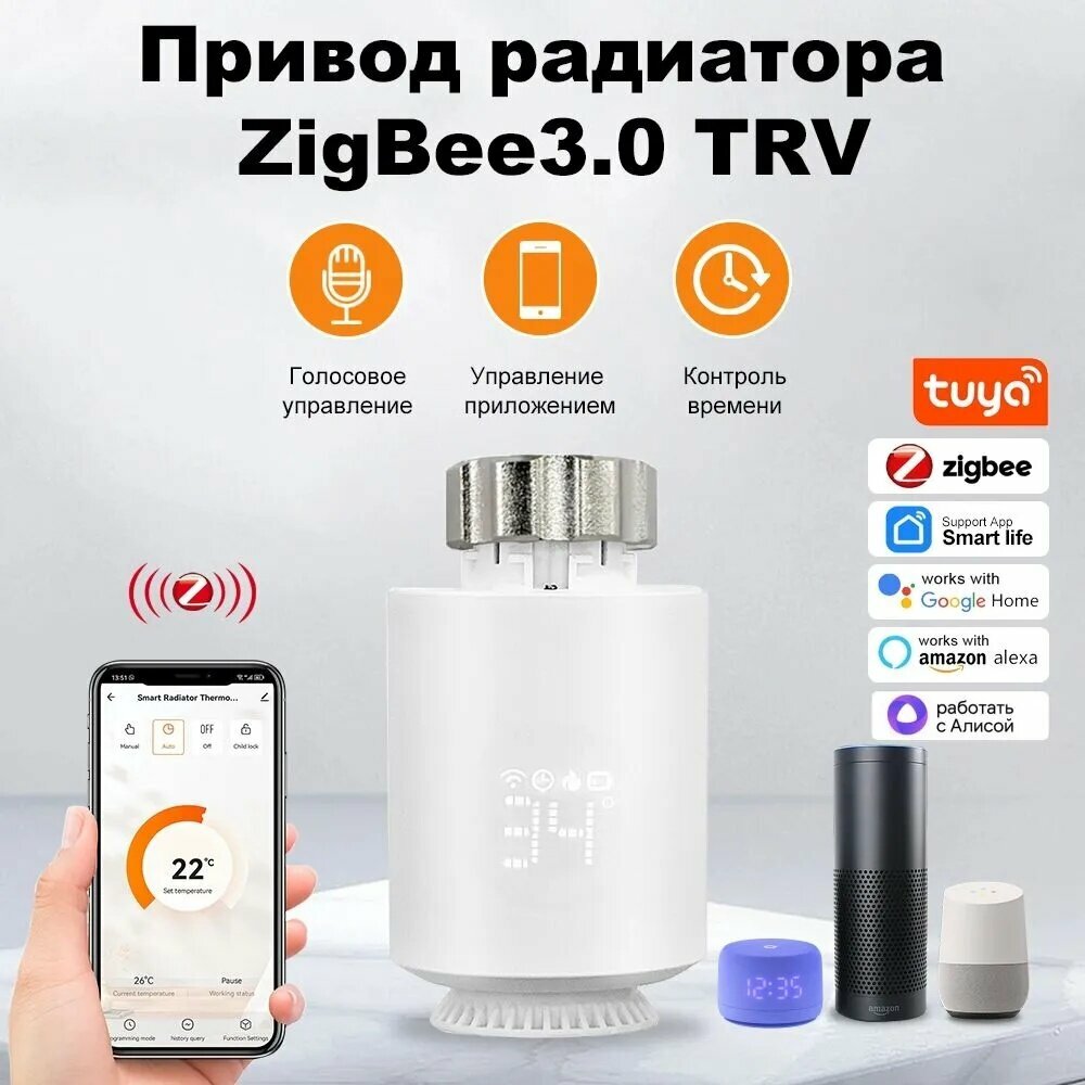 Умный клапан радиатора ZigBee 3.0 TRV, ME167 привод радиатора,1 шт