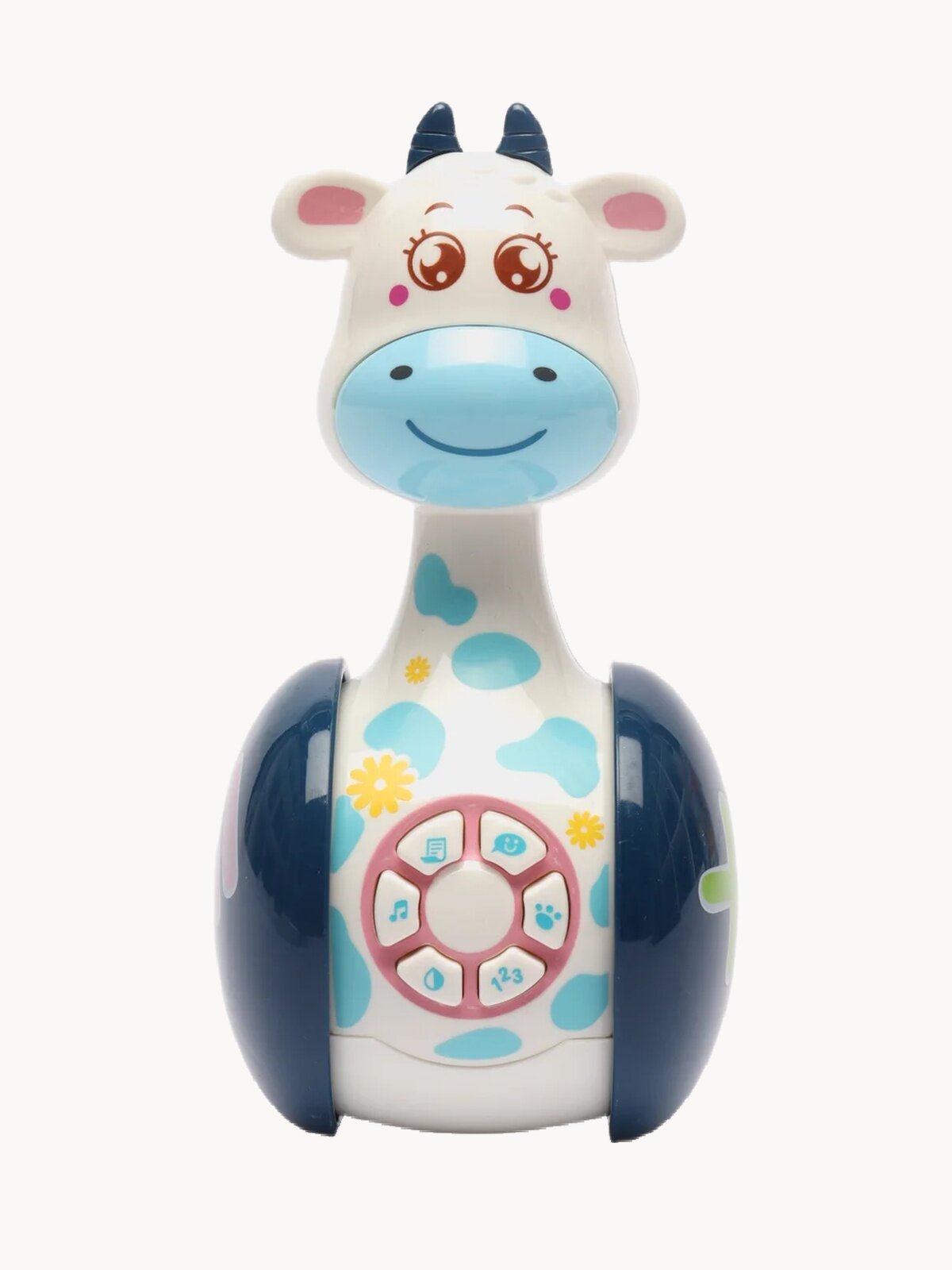 Музыкальная игрушка ZABIAKA "Коровка Муму" развивающая, неваляшка