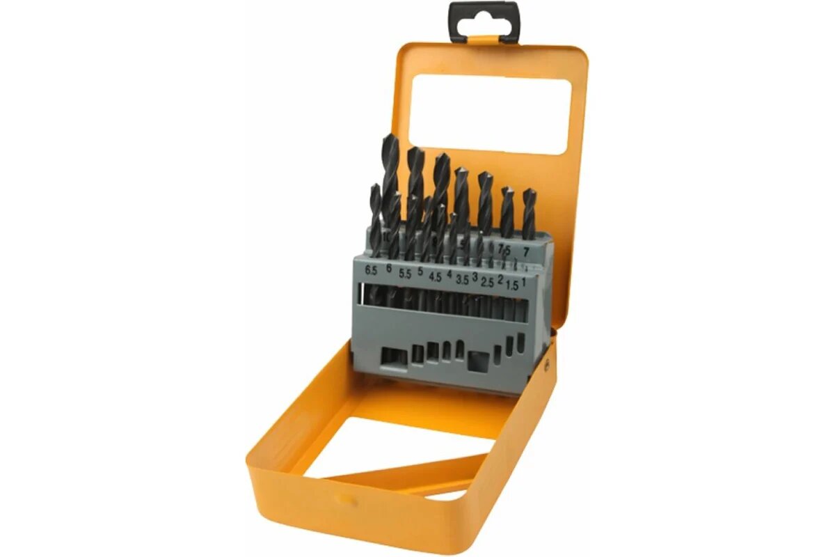 Набор сверл по металлу в металлическом кейсе 19 предметов TOLSEN 75081
