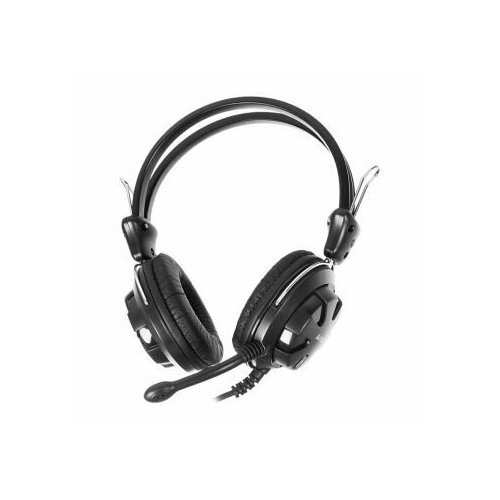 Наушники с микрофоном A4Tech HS-28 черный 18м накладные оголовье HS-28 BLACKGREY 1847₽