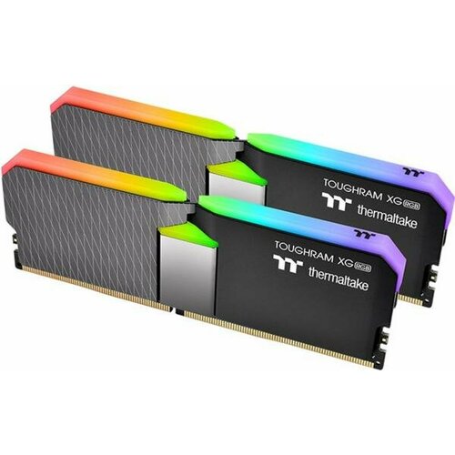 Оперативная память для компьютера 16Gb 2x8Gb PC4-28800 3600MHz DDR4 DIMM CL18 Thermaltake TOUGHRAM XG RGB R016D408GX2-3600C18A 1120500₽