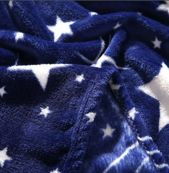 Плед Флисовый звезды покрывало Плед на кровать мягкий плед 180х200 см - фотография № 2