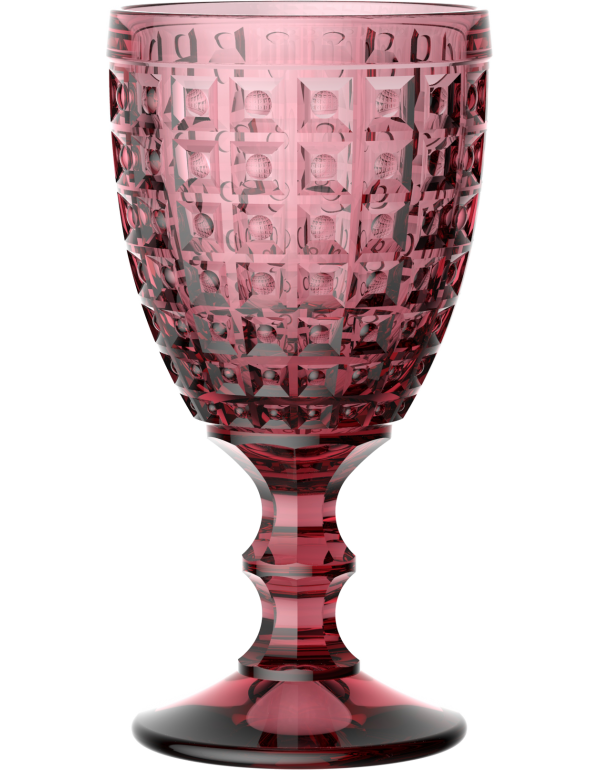 Набор бокалов из стекла 6 шт. Арсенал, узор куб, 324 мл, фиолетовый