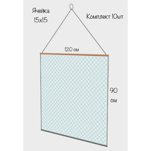 фото Экран-телевизор рыболовный (набор 10 шт) 120cм x 90см , оснащенный , маскировочный, ячейка 15мм fisherman3000