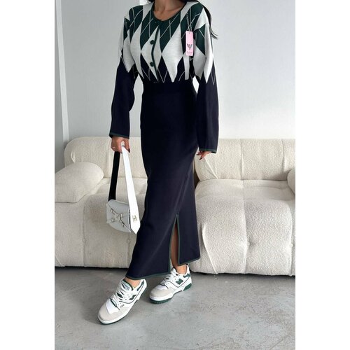 фото Костюм, размер 42-48, зеленый, черный comfort hoodies