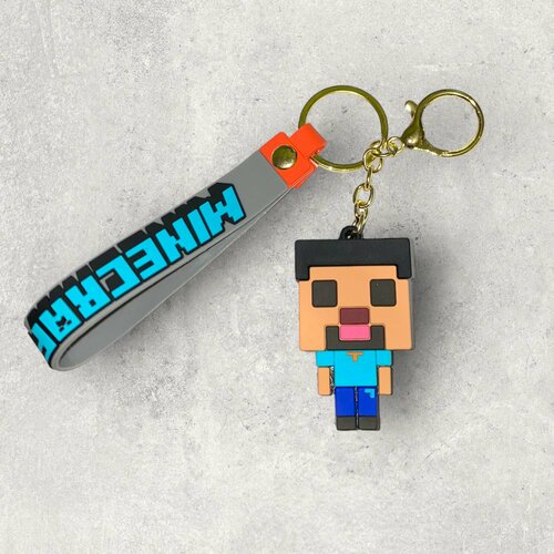 Брелок, голубой, черный