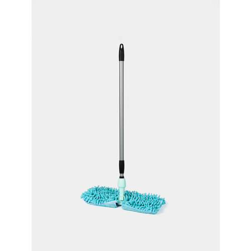 Швабра Happy Panda HP-M07 DUO телескопическая с насадкой лапша бархат 120 см Цвет Серый меланж 2099₽