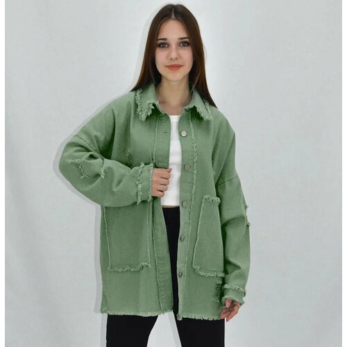 фото Джинсовая куртка tango plus, размер m, хаки