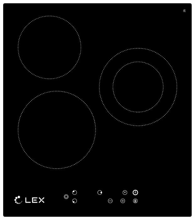 LEX Стеклокерамическая поверхность LEX EVH 431 BL