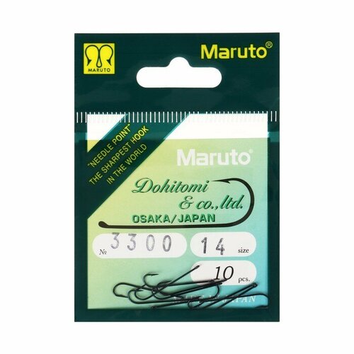 фото Крючки универсальные maruto 3300, цвет blue, № 14, 10 шт.
