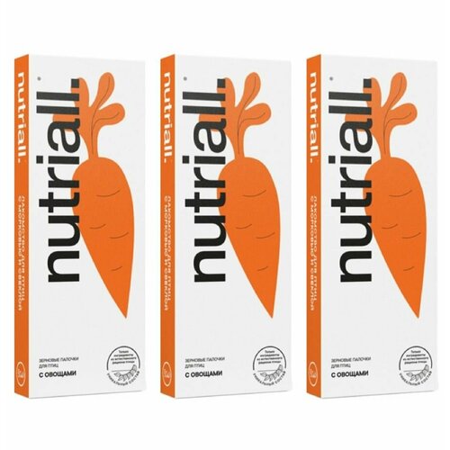 Nutriall Лакомство для птиц Палочки зерновые с овощами, 90 г, 3 уп