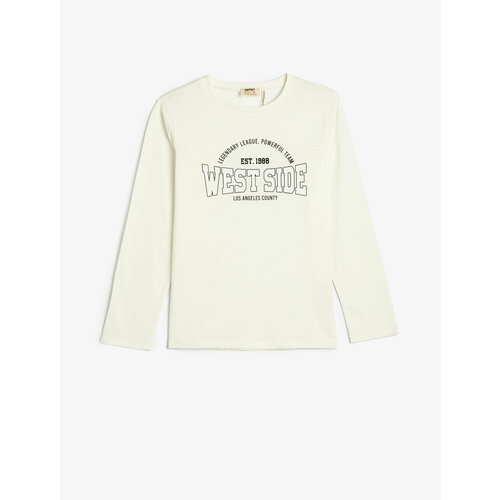 фото Лонгслив koton, размер 7-8 лет, бежевый