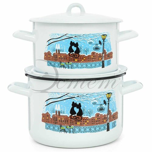 Набор кастрюль эм 4пр Коты 2943л индукция ЭТ 2839₽