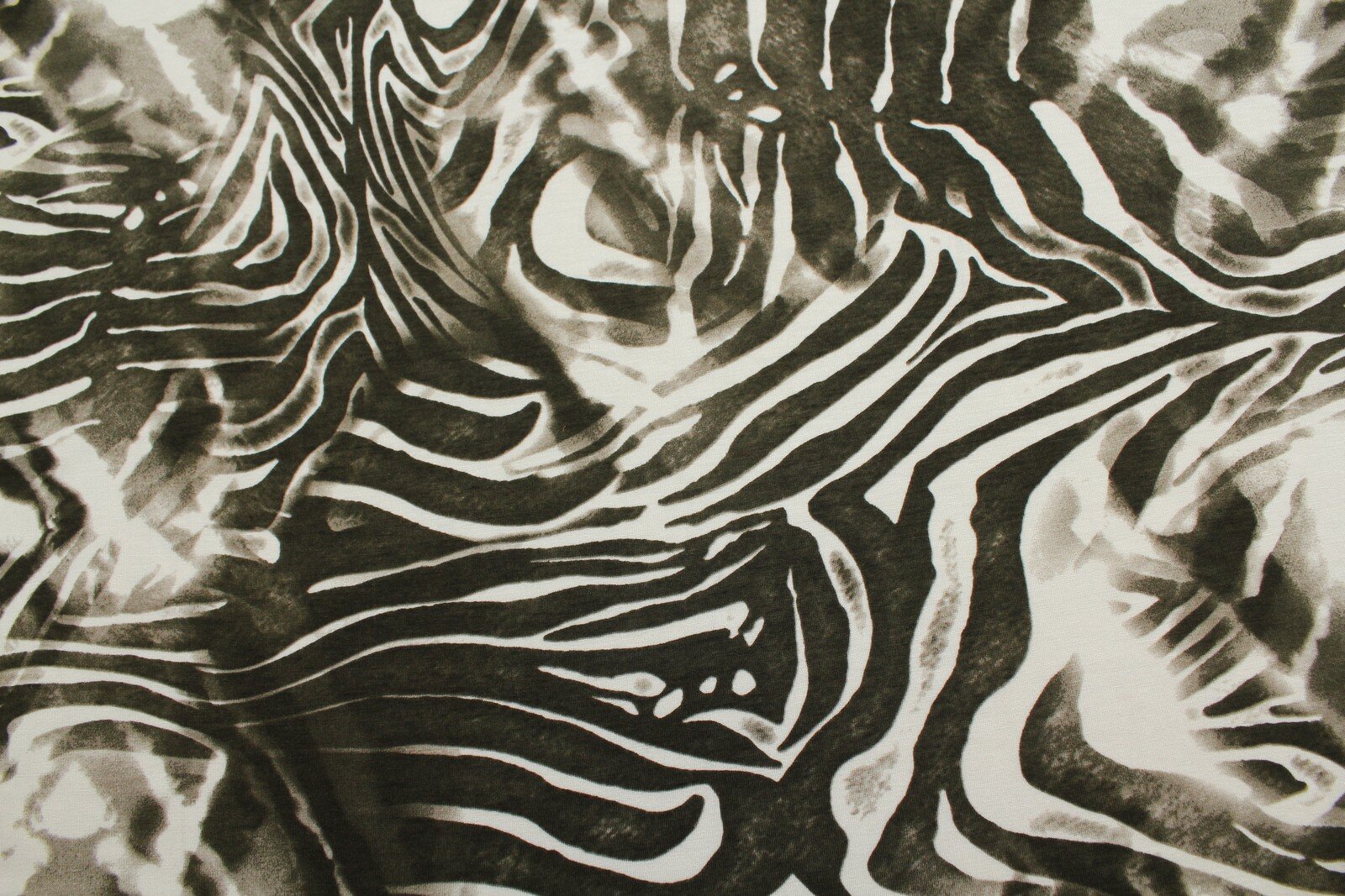 Ткань Трикотаж-стрейч с размытым рисунком в табачных тонах, ш144см, 0,5 м