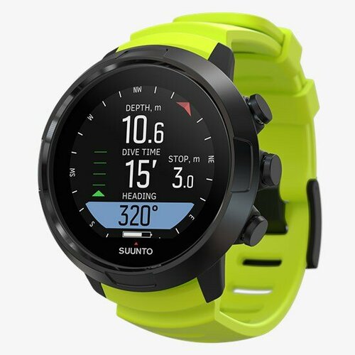 Suunto Компьютер для погружений Suunto D5 Black Lime, черные с зеленым ремешком