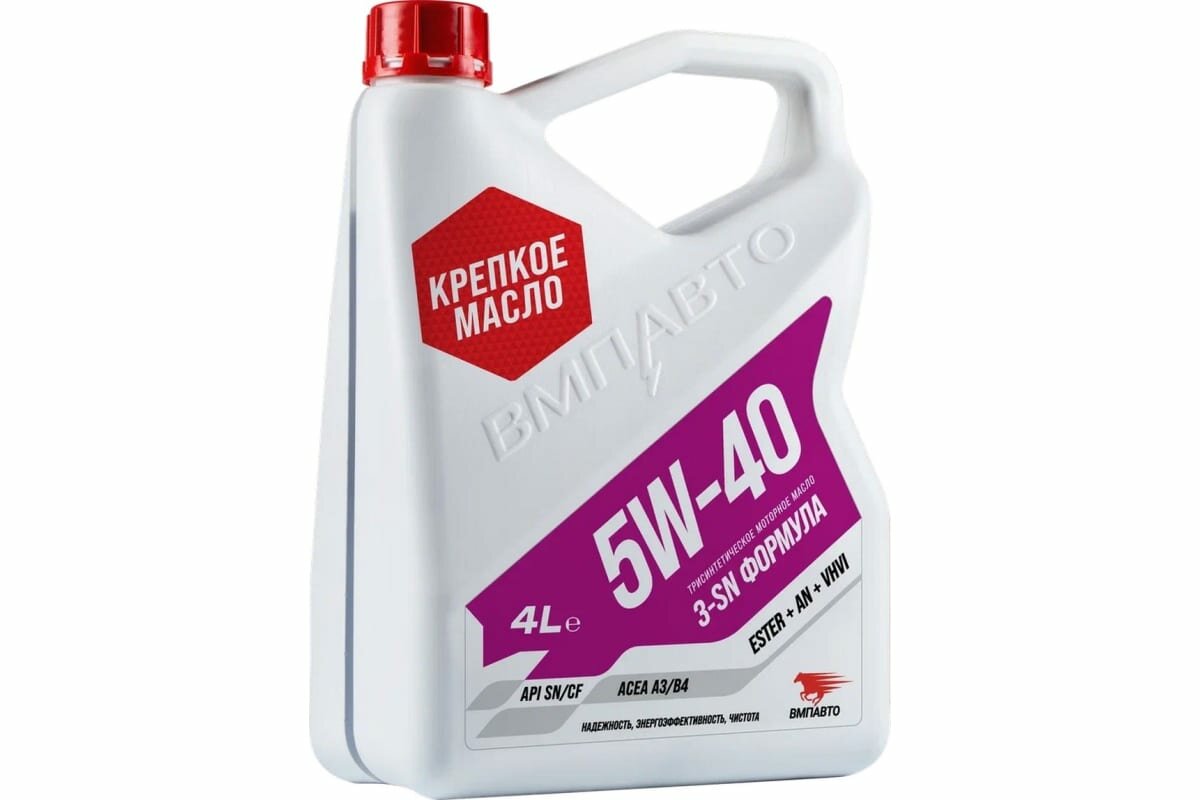 фото Моторное масло ВМПАВТО 3-SN 5w-40 (A3/B4, SN/CF), синтетическое, 4л