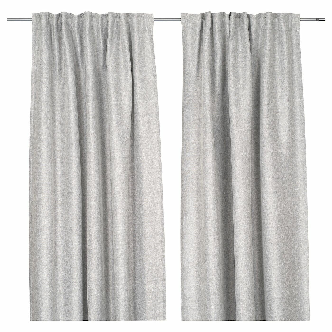 INGIMUNDA Затемняющие гардины IKEA, серый 145x300 см 1 пара (90480397)