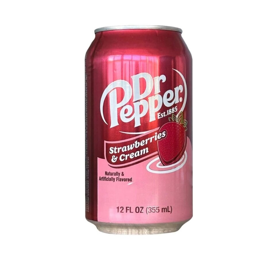 Напиток газированнный Dr. Pepper Strawberries&Cream клубника со сливками