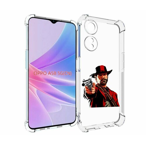 Чехол MyPads Red-Dead-Redemption-2-РДР-2 для OPPO A58 задняя-панель-накладка-бампер