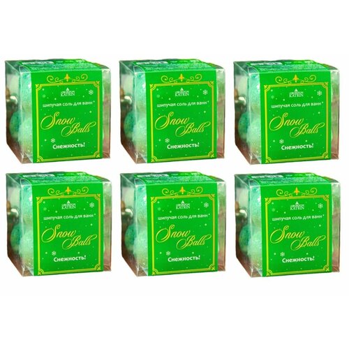 Лаборатория Катрин Набор шипучей соли Снежность, 8х20 г, 6 уп