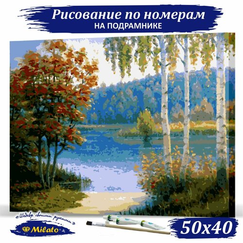 Картина по номерам на холсте MILATO Озеро лесное 40х50 см картина по номерам лесное озеро 40х50 см