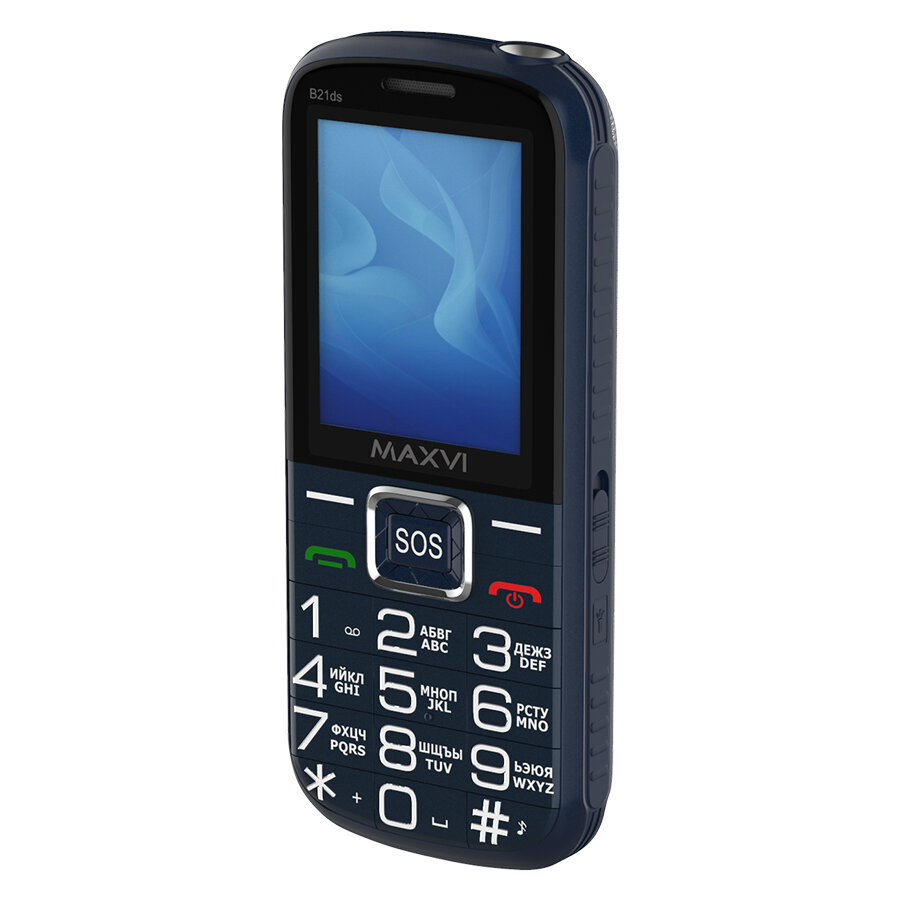 Мобильный телефон MAXVI B21ds BLUE (2 SIM) - фото №3