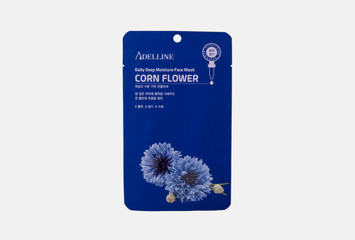 Маска тканевая с экстрактом василька Adeline Daily Deep Moisture Face Mask Corn Flower 5шт