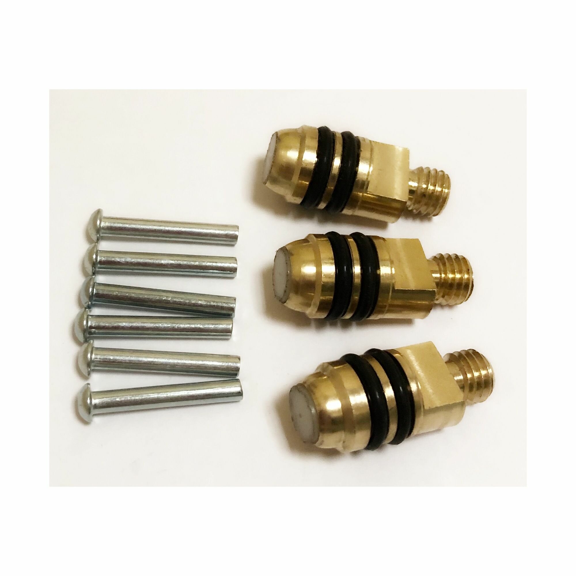 Комплект для ремонта баллонного вентиля вб-2, шток 3 шт и 6 заклепок