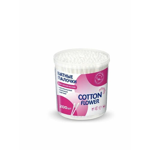 Cotton Flower Ватные палочки в банке 200 шт (24шт/ящ)