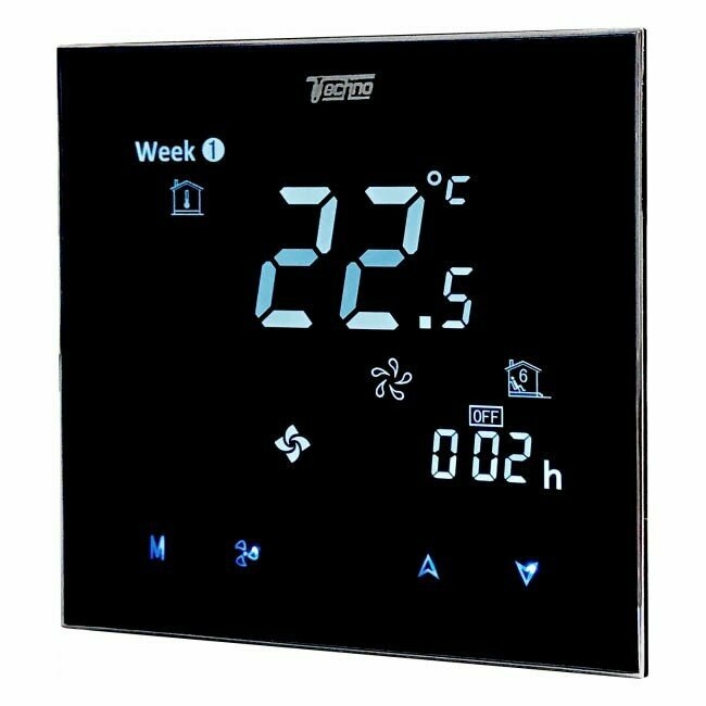 фото Комнатный термостат Techno КТ-200 (сенсорное управление), Чёрный