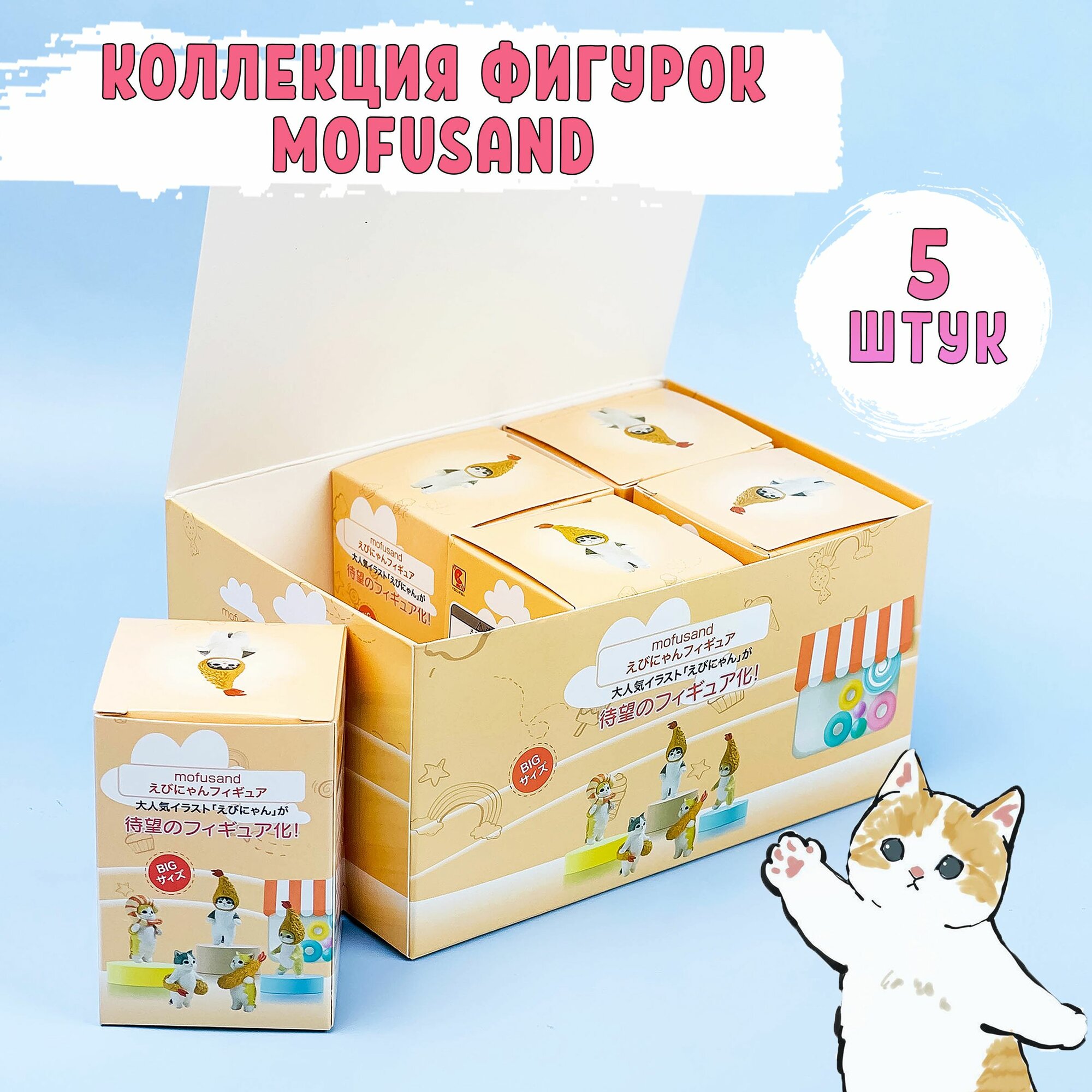 Коллекция фигурок котики Мофусанд 5шт