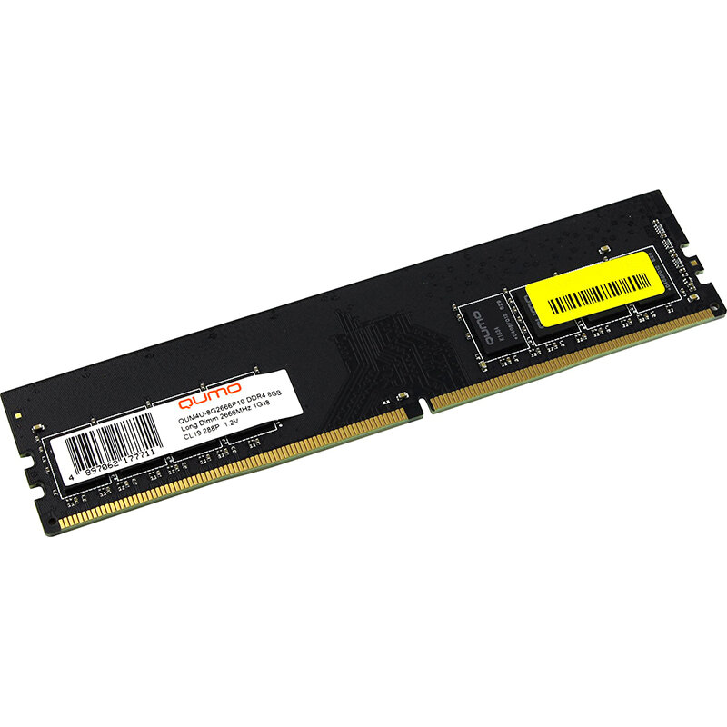 Модуль памяти Qumo DDR4 DIMM 2666MHz PC-21300 CL19 - 8Gb QUM4U-8G2666P19