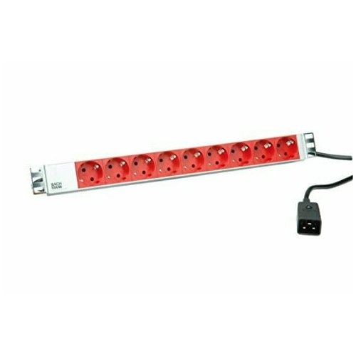 Bachmann 333936 - 2 m - Indoor - Type F - Aluminium - Grey - Red - 9 AC outlets 12516₽
