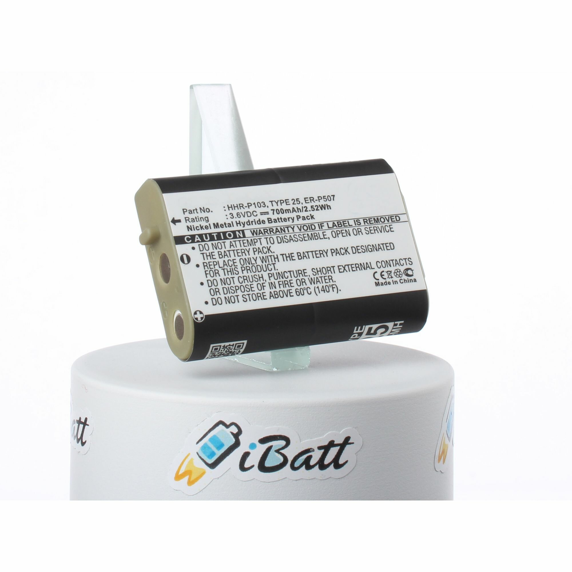 Аккумулятор iBatt 700mAh 3,6V для радиотелефонов HHR-P103, P-P103