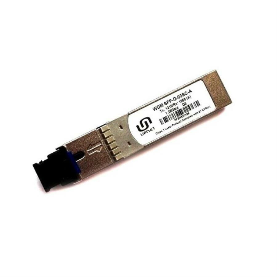 SFP-G-03SC-A Модуль SFP UpNet 1.25Gb/s WDM 1310/Rx 3 км SC