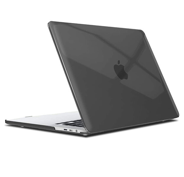 Пластиковая накладка для Macbook Pro 16 2019 A2141 Hard Shell Case Черная глянцевая