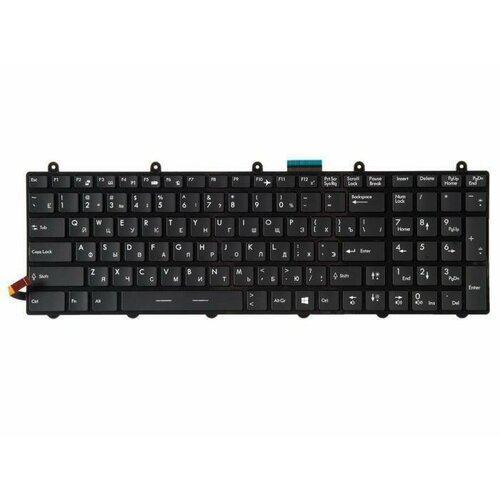 клавиатура для ноутбука msi gt60 gt70 gx70 ms 1762 clevo p150em p n s1n 3eru2j1 sa0 Клавиатура (keyboard) для ноутбука MSI черная, с разноцветной подсветкой, с рамкой, гор. Enter, S1N-3ERU2J1-SA0